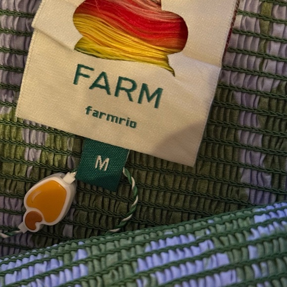 FARM Rio Green Tropical Swing Sleeveless Midi Dress M - Picture 6 of 8